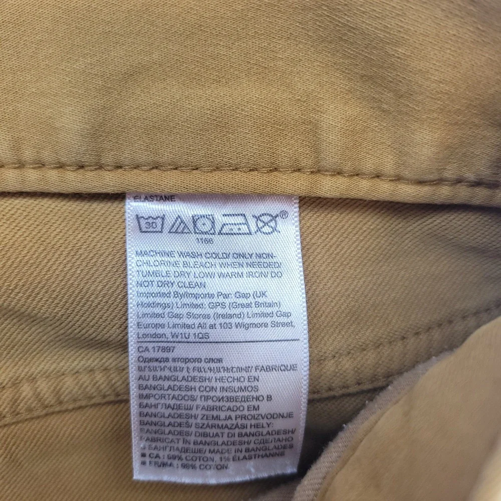 Banana Republic Traveler Pants Mens 31x32 Mustard Yellow Slim Fit Stretch Chino